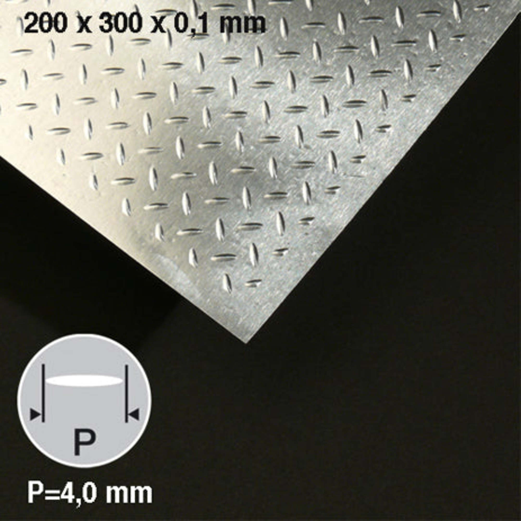 Aluminium Bulb Plate - 0.5 x 200 x 295mm Double H = 3.6mm