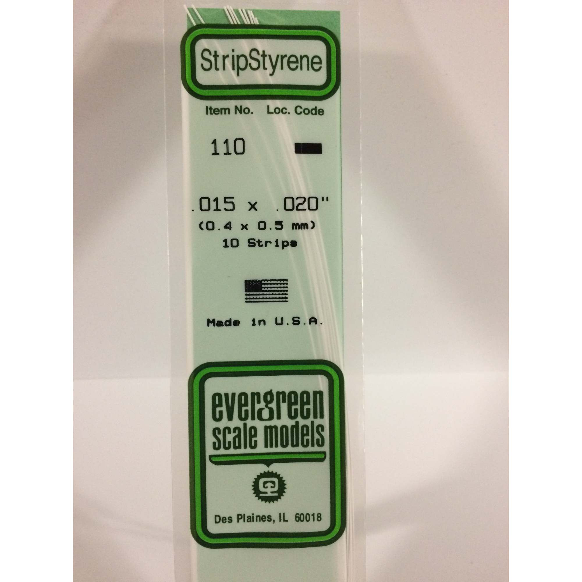 14in (~35cm) Strip .015  .020in (~0.4  0.5mm) (100 per pack)
