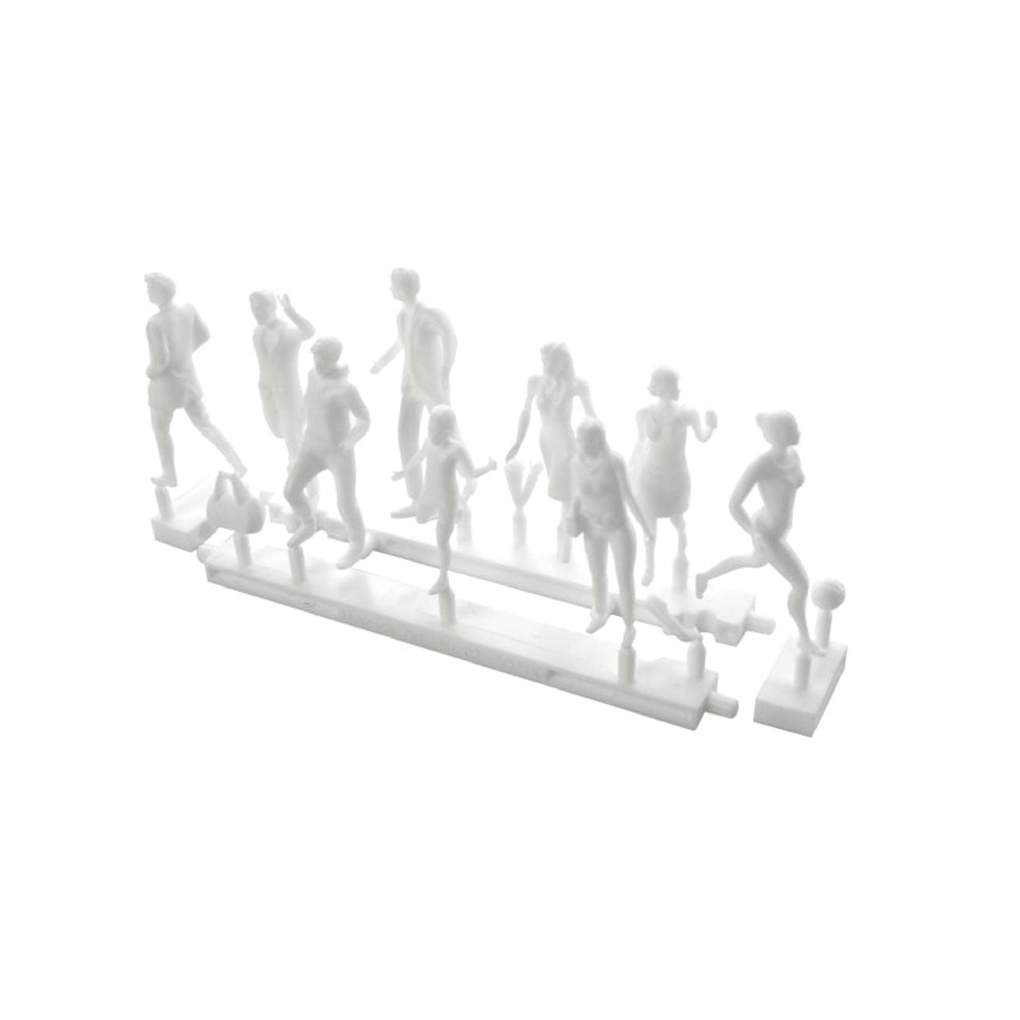 Hermoli Walking Figures White 1:50 9 Types H = 36mm (18 pcs)