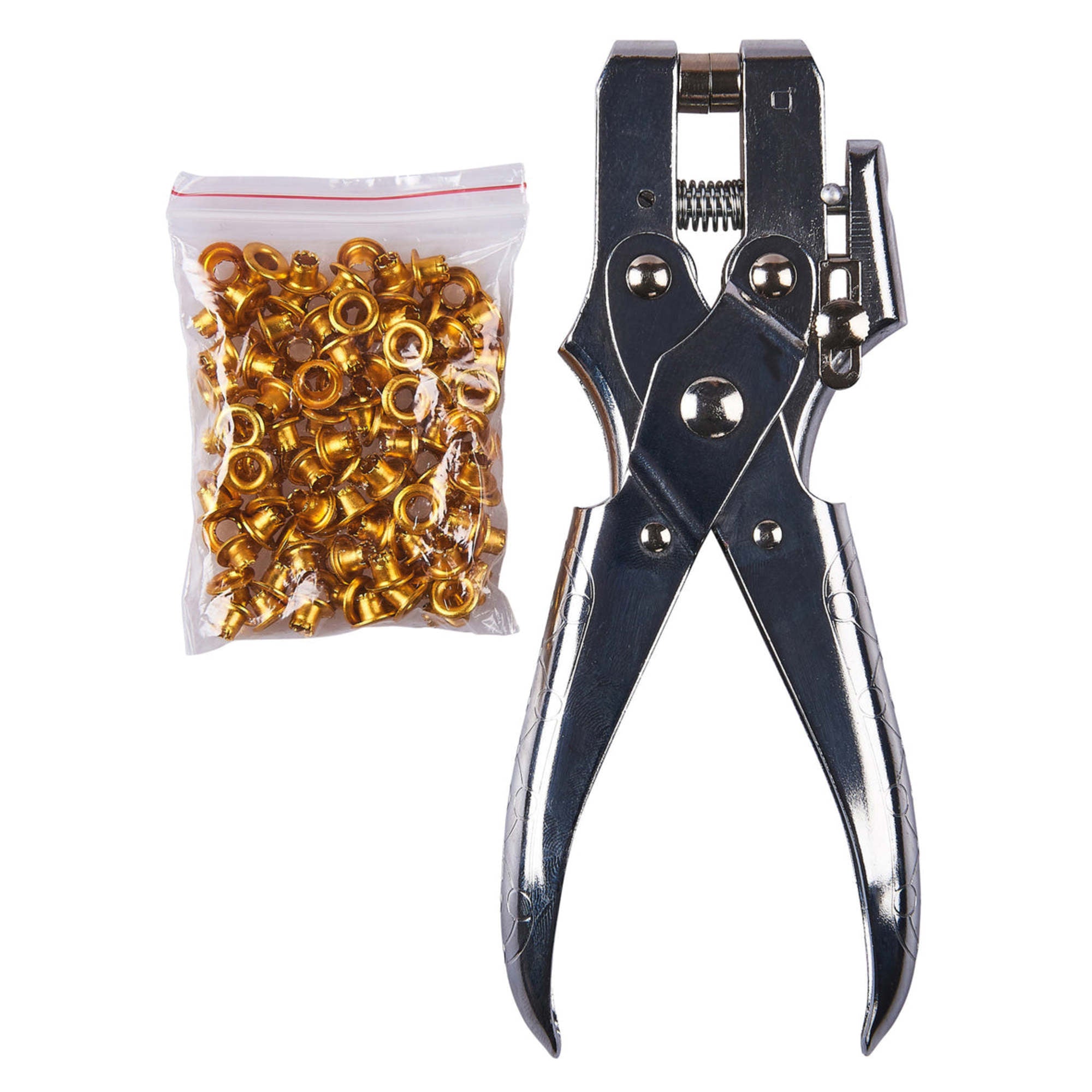 Eyelet plier, heavy duty