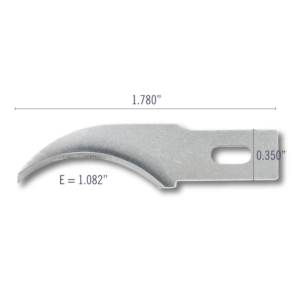 #28 Concave Blades, Shank 0.345" (0.88 cm) (5 pcs) (Carded)