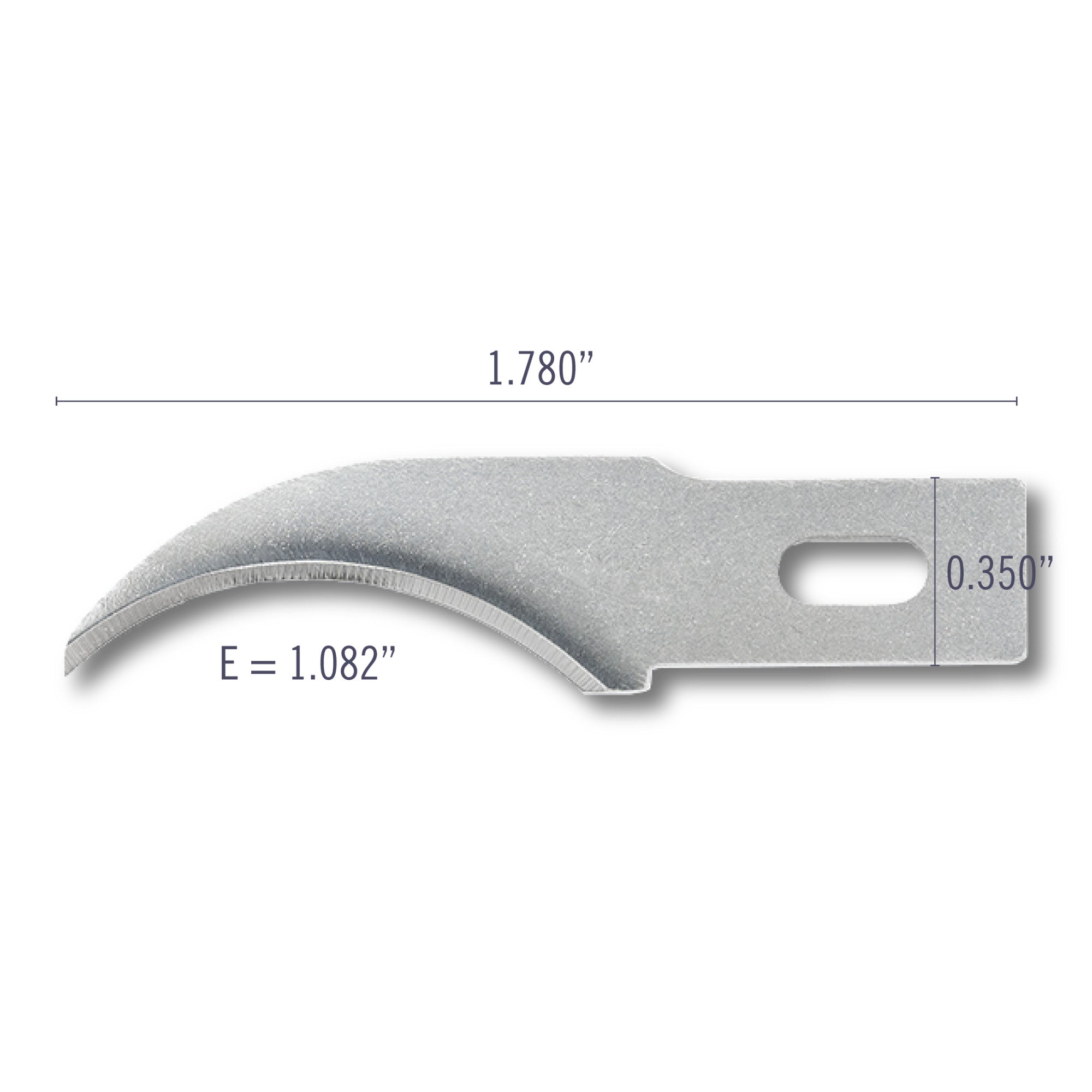 #28 Concave Blades, Shank 0.345" (0.88 cm) (5 pcs) (Carded)