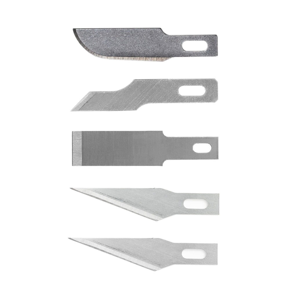 Assorted Light Duty Blades (#10, #16, #17, 2x #11),Shank 0.25" (0.58 cm) (5 pcs) (Carded)