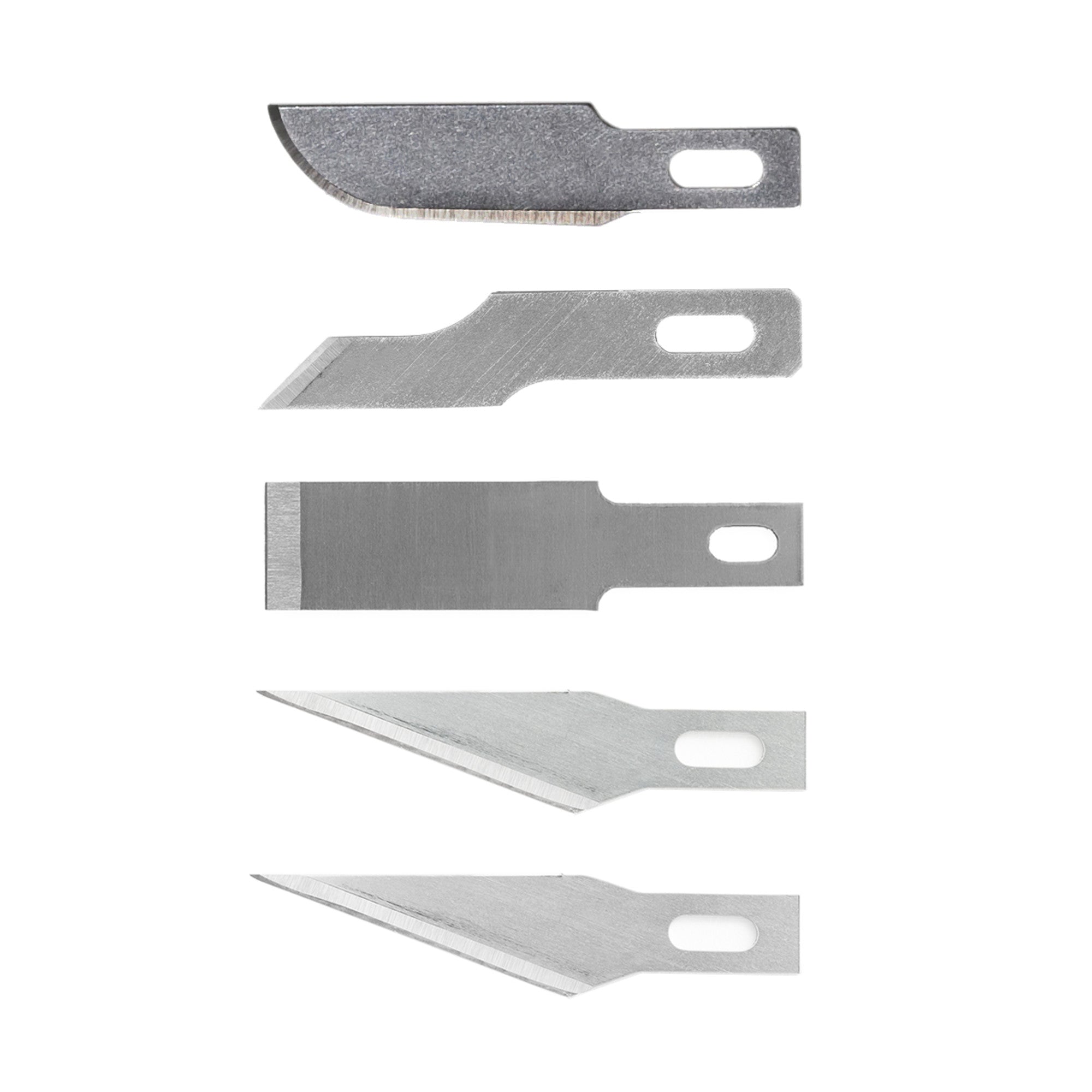 Assorted Light Duty Blades (#10, #16, #17, 2x #11),Shank 0.25" (0.58 cm) (5 pcs) (Carded)