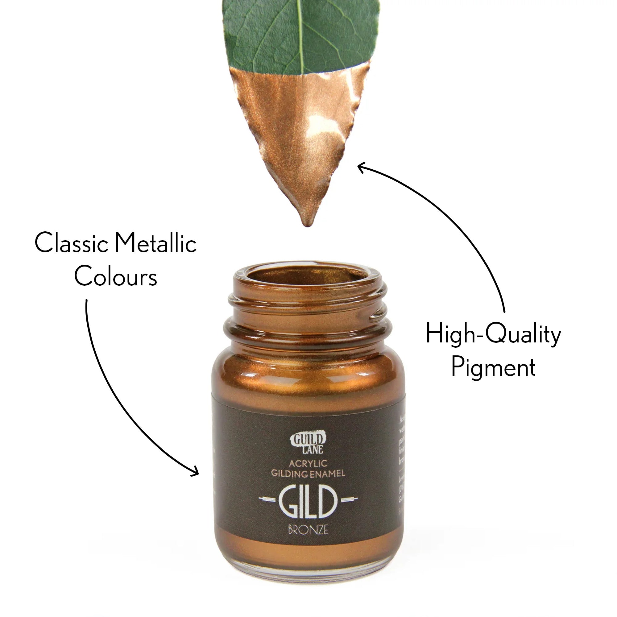 GILD Acrylic Gilding Enamel Paint, Bronze (30ml Jar)