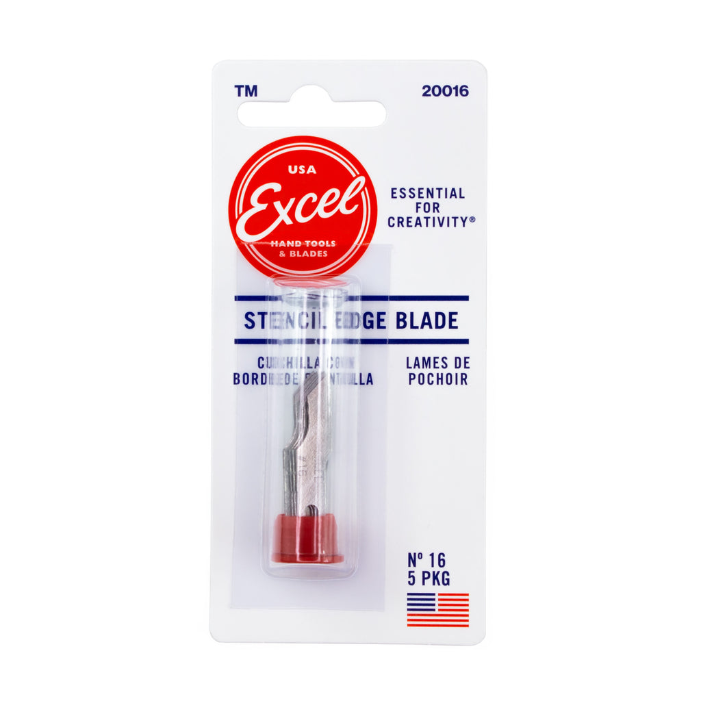 #16 Stencil Edge Blade, Shank 0.25" (0.58 cm) (5 pcs) (Carded)