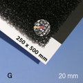 Plant Foam Sheet Black 10 PPI 20 x 250 x 500mm Coarse 20mm