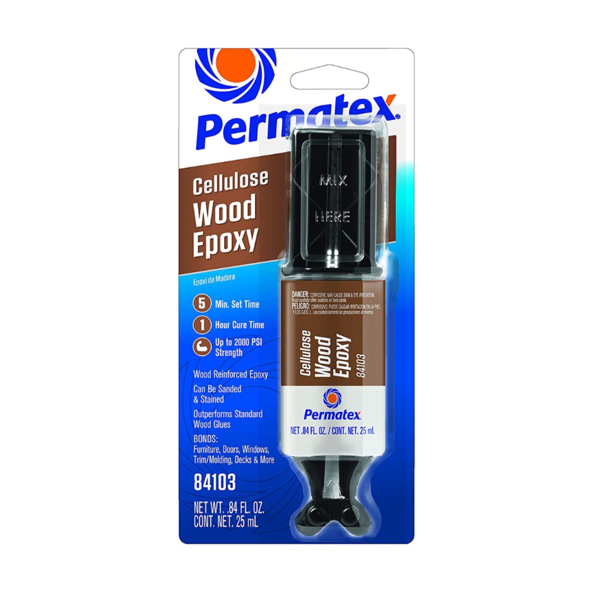 DEV84103-1 [file:DEV84103-1.jpg] 25ml Cellulose Wood Epoxy (Syringe, Carded)