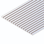EVG4062 [file:EVG4062-1.jpg] Novelty Siding Sheet, 1.0 x 150 x 300mm, 1.5mm Spacing (.040 x 6 x 12in, .060in Spacing) (1 per pack)