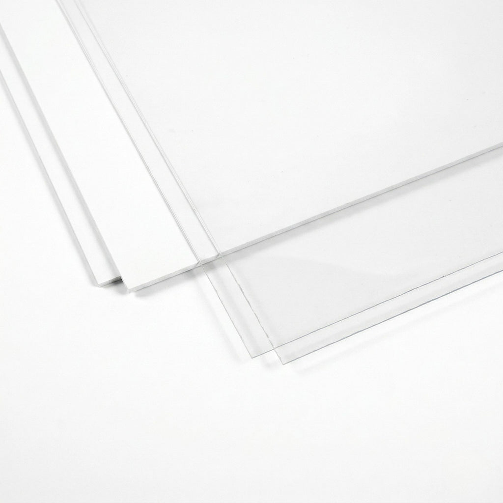 EVG9005 [file:EVG9005-1.jpg] Clear Sheet, 0.1 x 150 x 300mm (.005 x 6 x 12in) (3 per pack)