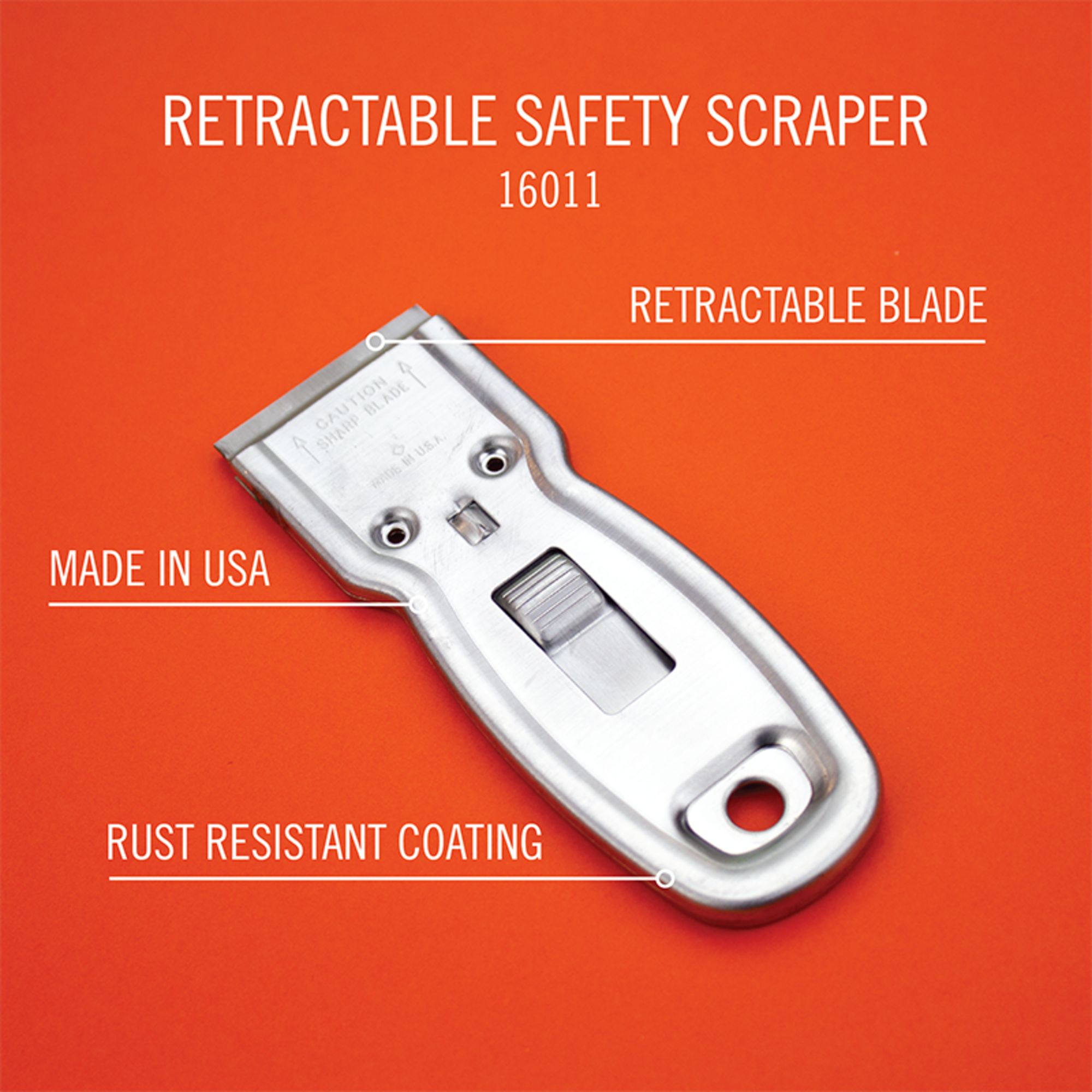 EXL16011-2 [file:EXL16011-2.jpg] K11 Metal Safety Scraper (6x Blades) (Carded)