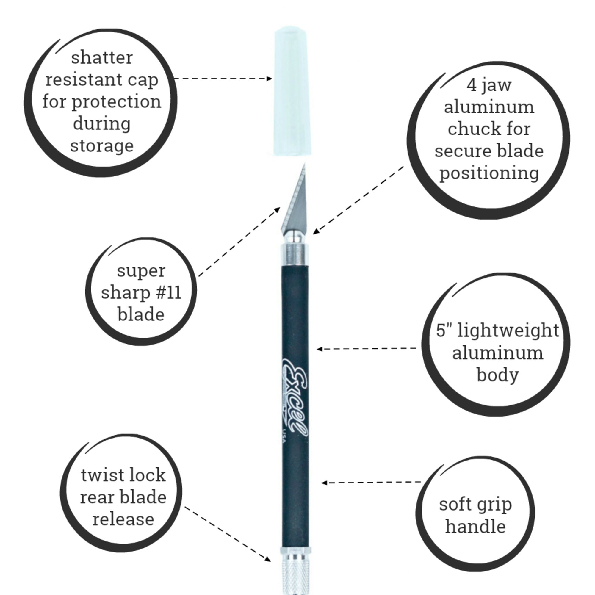EXL16020-3 [file:EXL16020-3.jpg] K18 Grip-On Knife (with Safety Cap)