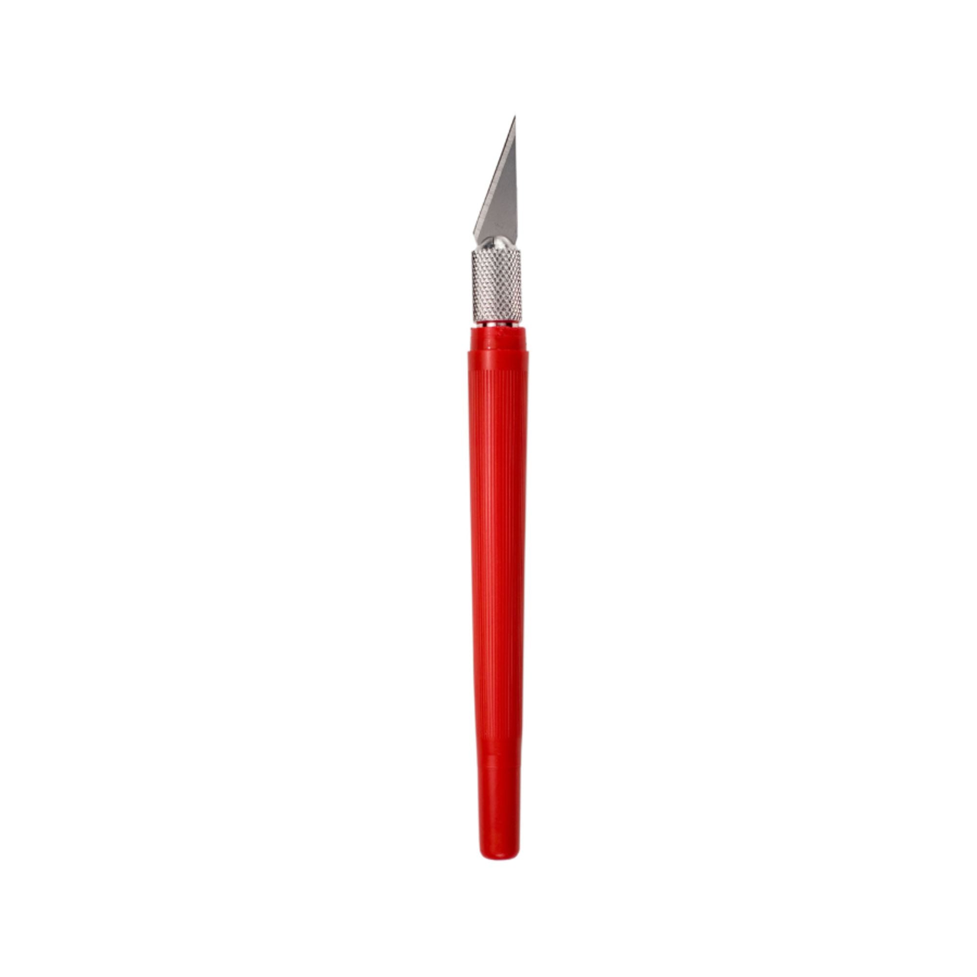 EXL16043 [file:EXL16043-1.jpg] K40 Pocket Clip-on Knife with Twist-off Cap, Red (Carded)