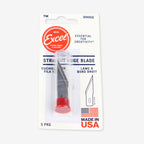 EXL20002-6 [file:EXL20002-6.jpg] Straight Edge Blade #2, Shank 0.345" (0.88 cm) (5 pcs) (Carded)
