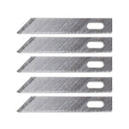 EXL20005 [file:EXL20005-1.jpg] Angled Chisel Blade #5, Shank 0.25" (0.58 cm) (5 pcs) (Carded)