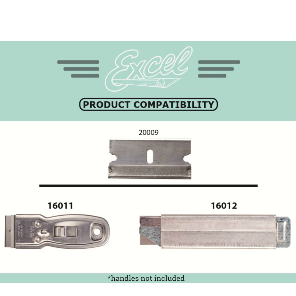 EXL20009-6 [file:EXL20009-6.jpg] Single Edge Blade, .009in (10 pcs) (Carded)