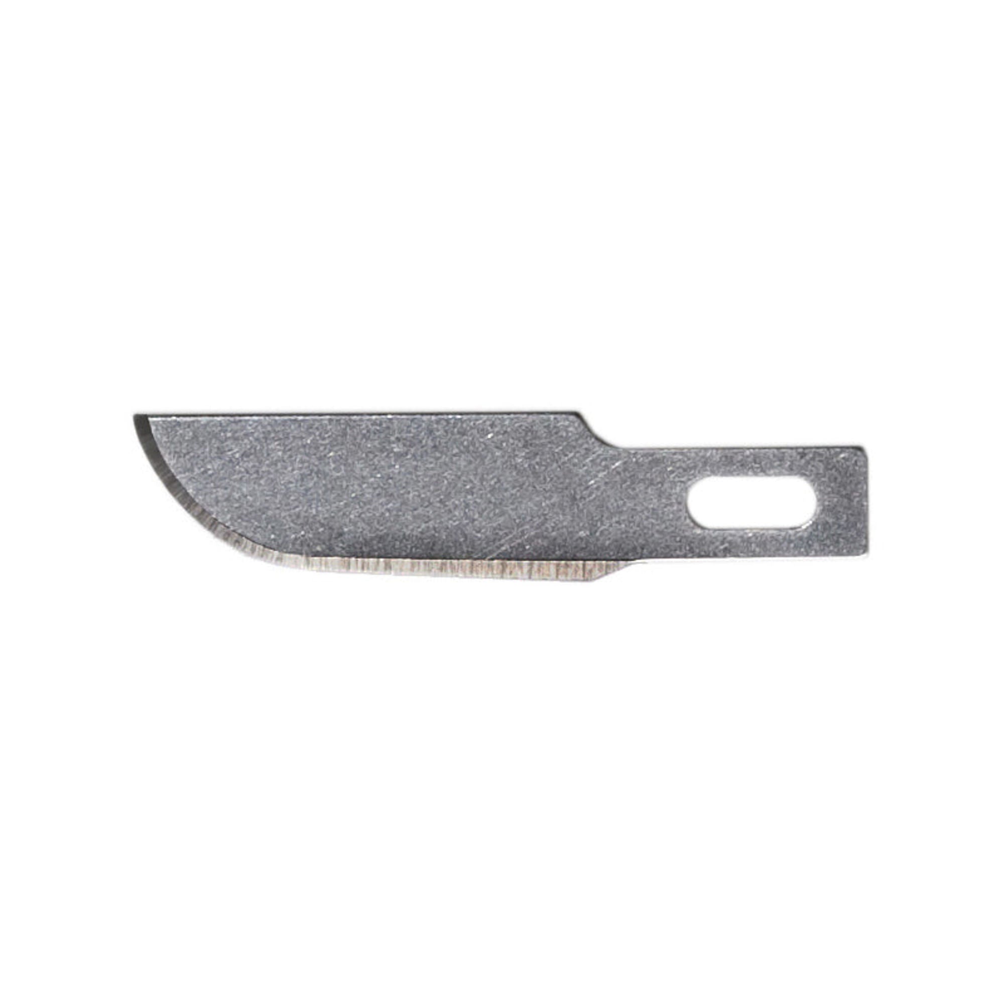 EXL20010 [file:EXL20010-1.jpg] #10 Curved Edge Blade, Shank 0.25" (0.58 cm) (5 pcs) (Carded)