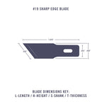 EXL20019-3 [file:EXL20019-3.jpg] #19 Angled Edge Blade