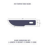 EXL20022-2 [file:EXL20022-2.jpg] #22 Curved Edge Blade