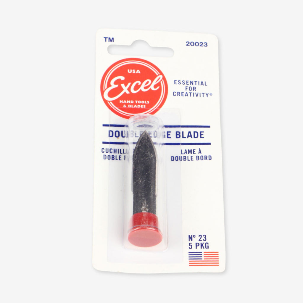 EXL20023-1 [file:EXL20023-1.jpg] Double Edge Blade #23, Shank 0.345" (0.88 cm) (5 pcs) (Carded)