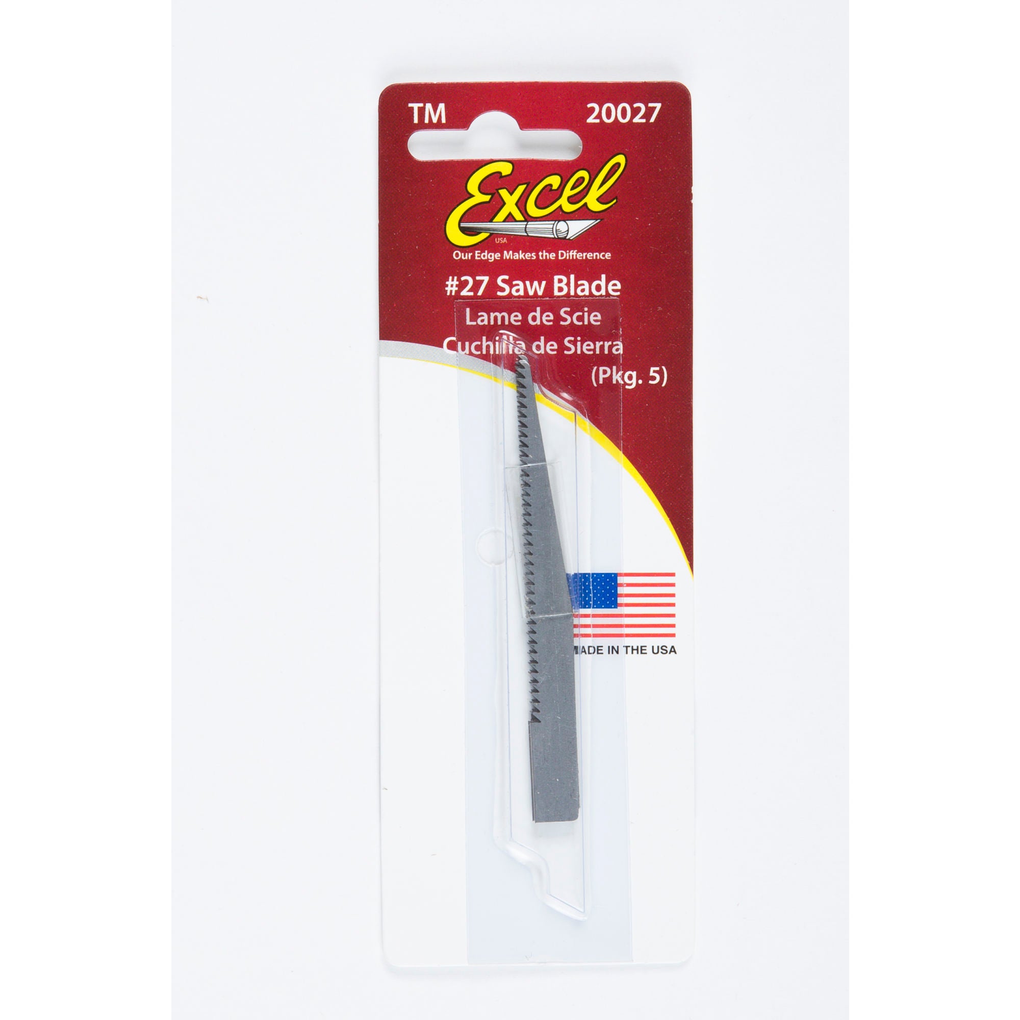 EXL20027-5 [file:EXL20027-5.jpg] Saw Blade #27, Shank 0.345" (0.88 cm) (5 pcs) (Carded)