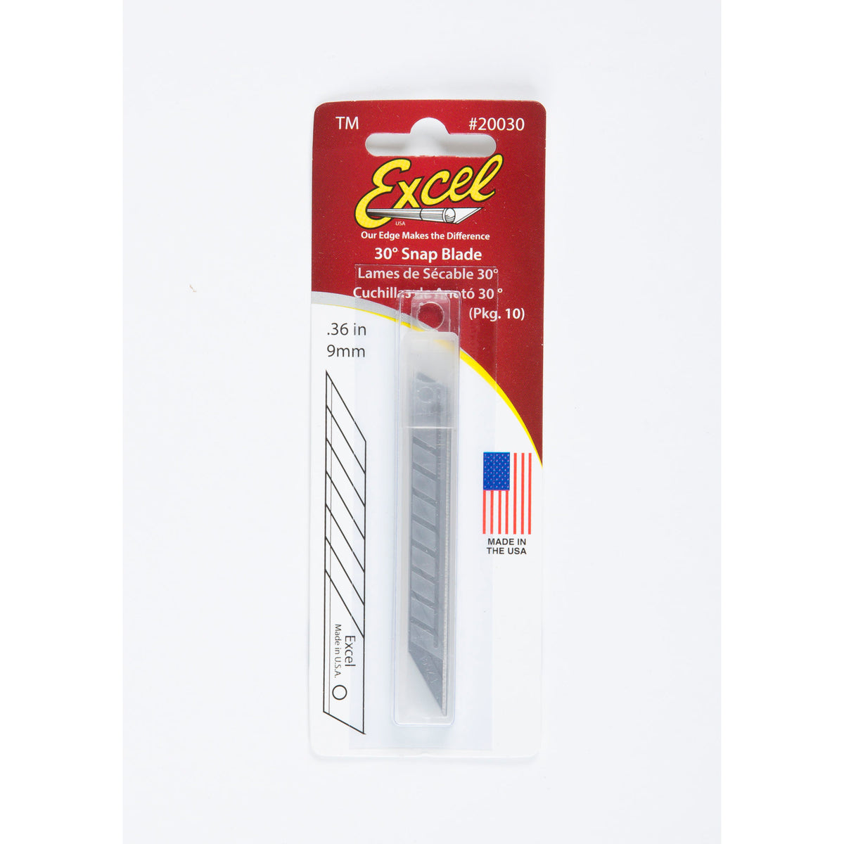Snap Blade, 9mm, 7pt 30deg (10 pcs) (Carded)