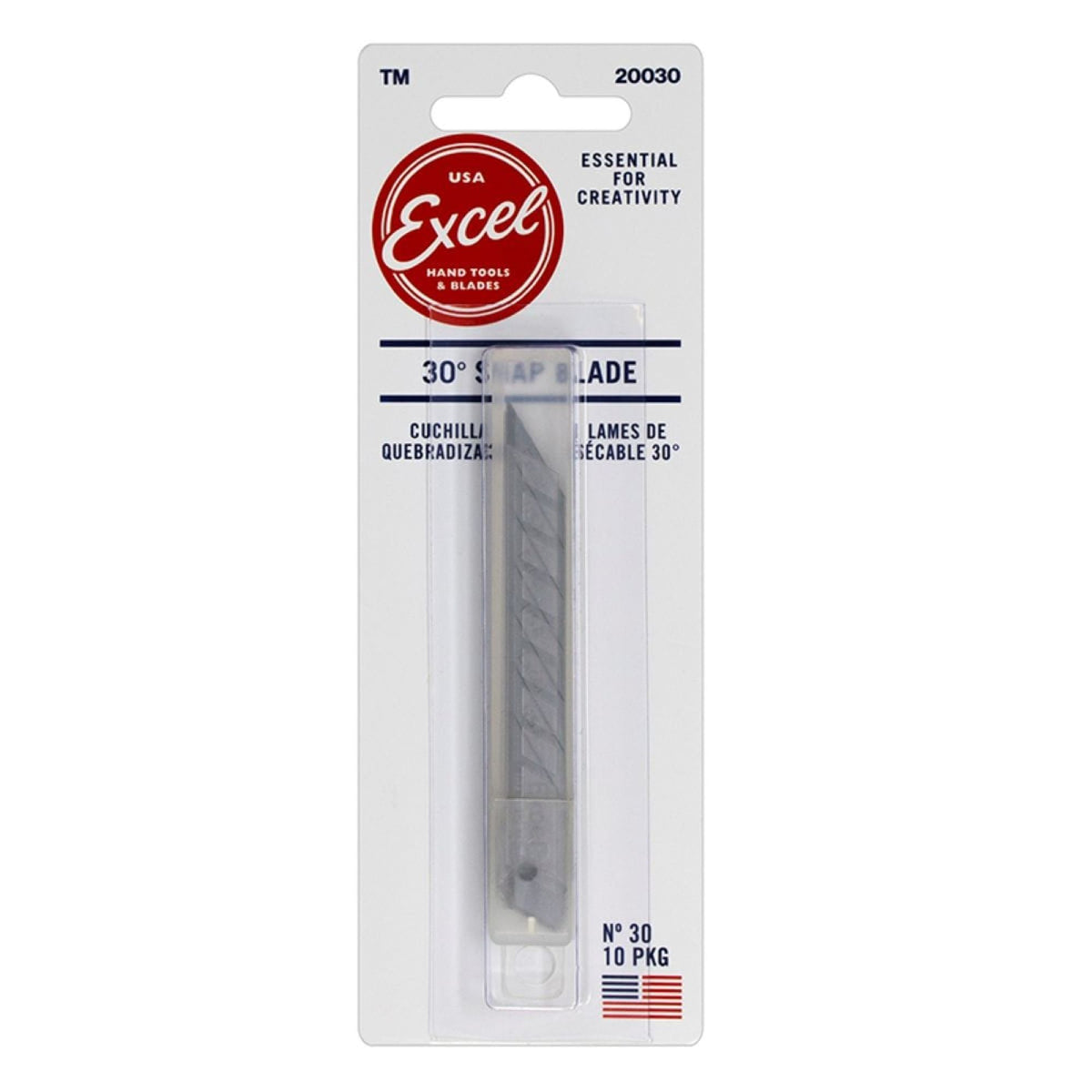 Snap Blade, 9mm, 7pt 30deg (10 pcs) (Carded)