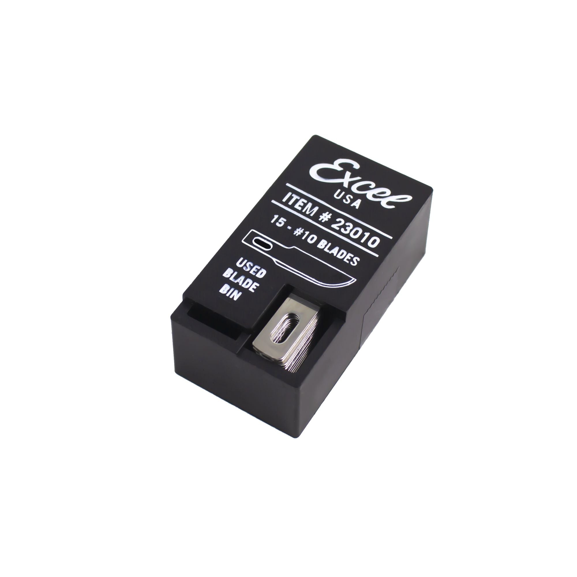 EXL23010 [file:EXL23010-1.jpg] #10 Curved Edge Blade, Shank 0.25" (0.58 cm) (15 pcs) (Carded)