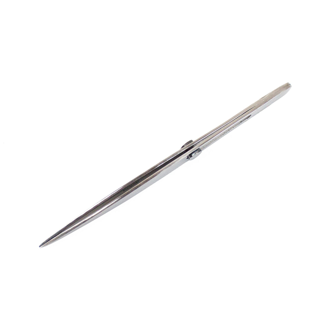 EXL30411-3 [file:EXL30411-3.jpg] Pointed Slide Lock Stainless Steel Tweezers, 4.75in (Carded)