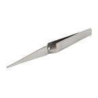 EXL30413-3 [file:EXL30413-3.jpg] Pointed Self Closing Stainless Steel Tweezers, 4.5in (Carded)