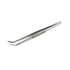 EXL30415-5 [file:EXL30415-5.jpg] Curved Point Stainless Steel Tweezers, 6in (Carded)