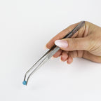 EXL30415-7 [file:EXL30415-7.jpg] Curved Point Stainless Steel Tweezers, 6in (Carded)