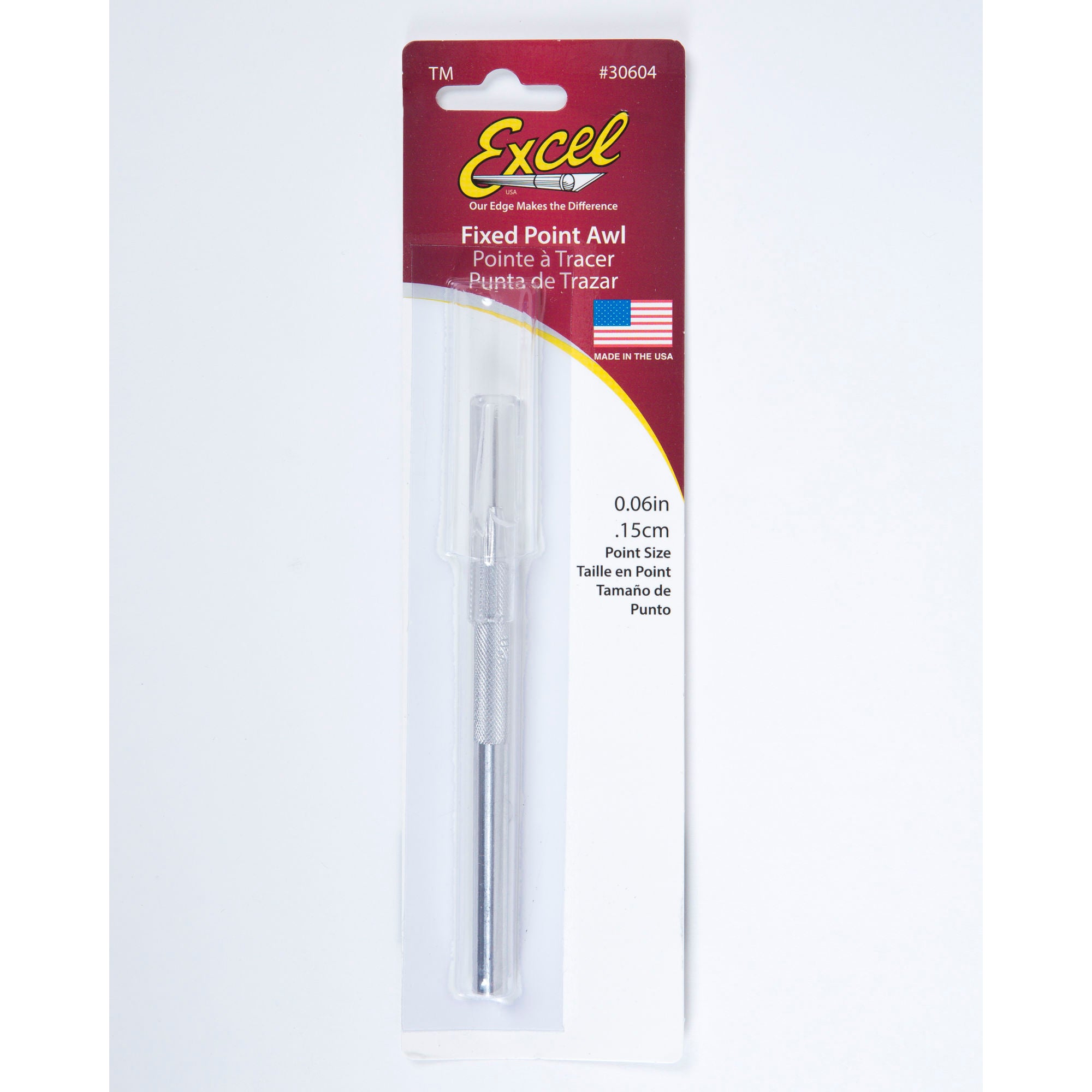 EXL30604-7 [file:EXL30604-7.jpg] Needle Point Awl, 0.06in (0.15cm) (Carded)