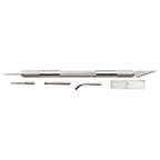EXL30610 [file:EXL30610-1.jpg] Double Ended Chuck and Safety Cap (Hobby Awl, 3 Burnisher Tips, #11 Blade) (Carded)