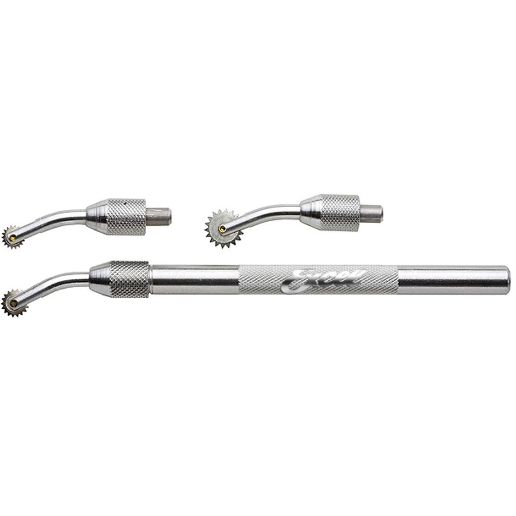 EXL30612-1 [file:EXL30612-1.jpg] Pounce Wheel Set, Three Wheel Heads with .25in, .312in, .437in (Carded)
