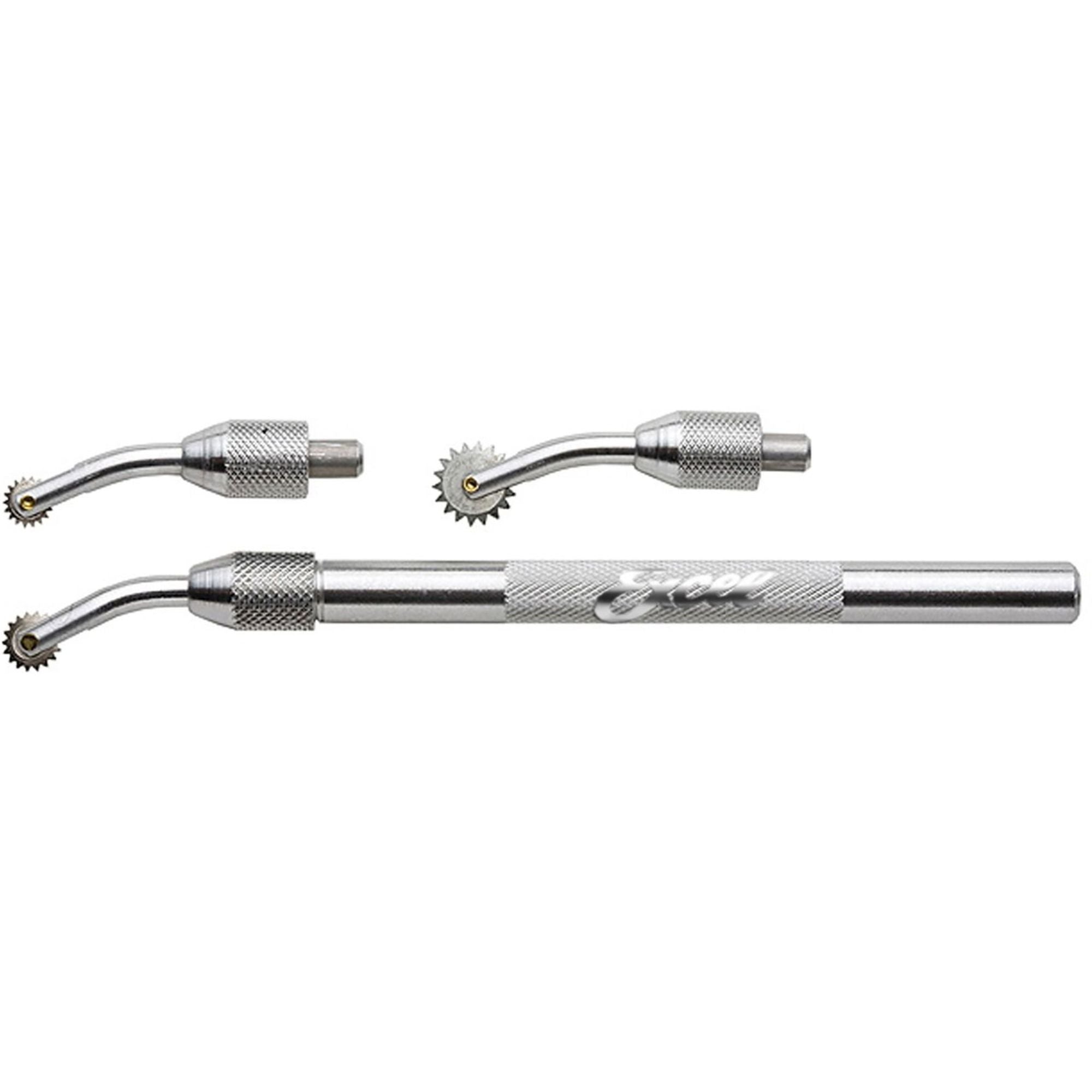 EXL30612-1 [file:EXL30612-1.jpg] Pounce Wheel Set, Three Wheel Heads with .25in, .312in, .437in (Carded)