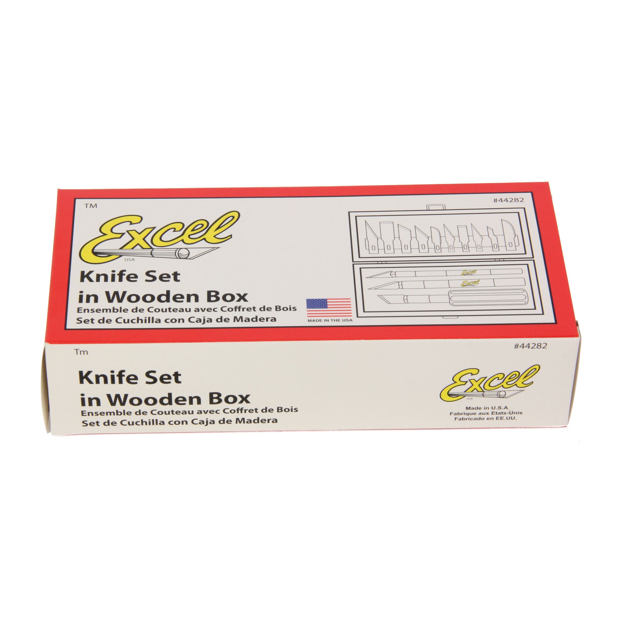 EXL44282-6 [file:EXL44282-6.jpg] Hobby Knife Set with Wooden Box
