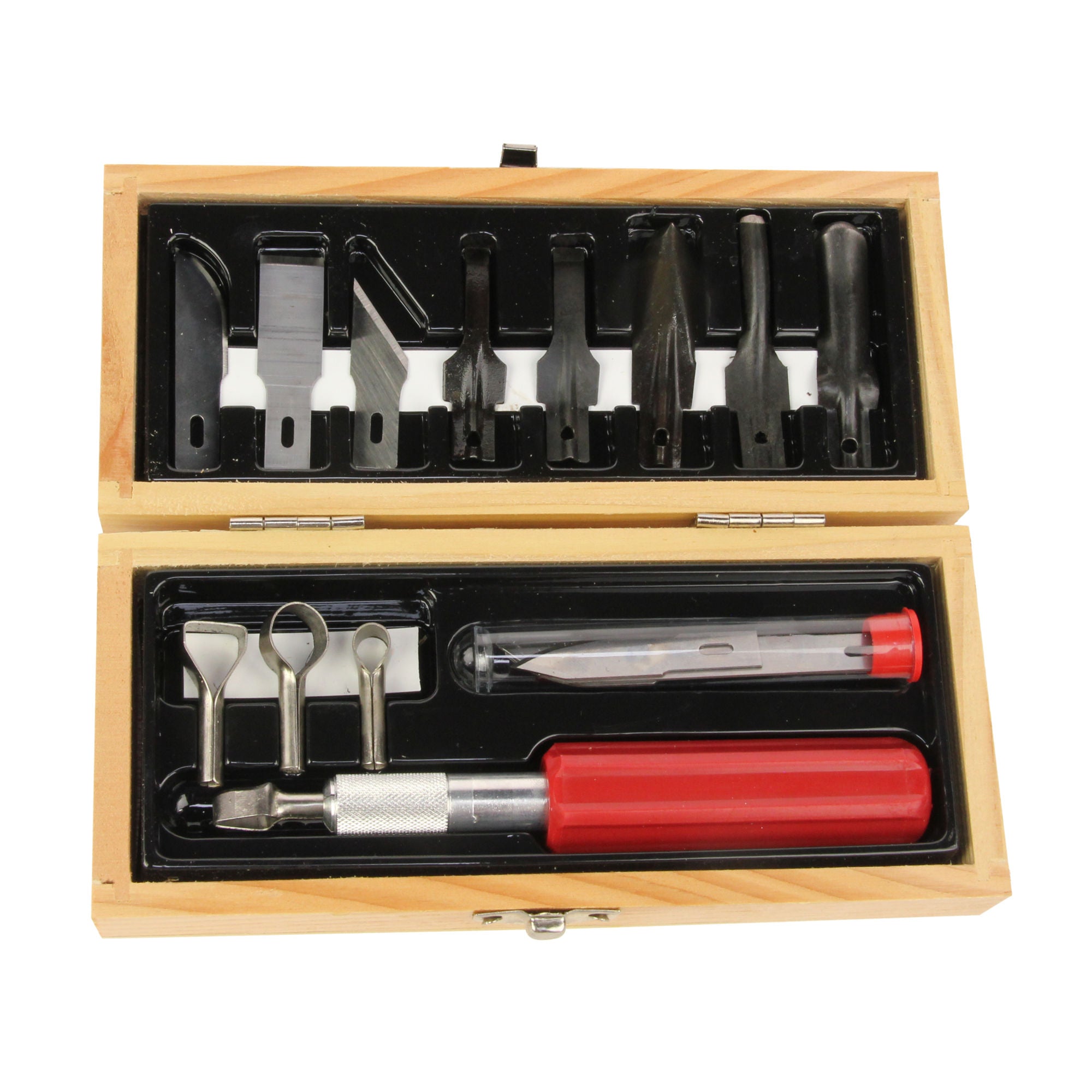 EXL44284-6 [file:EXL44284-6.jpg] Woodworking Set with Wooden Box