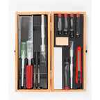EXL44286-3 [file:EXL44286-3.jpg] Deluxe Wooden Knife & Tool Set (Boxed)