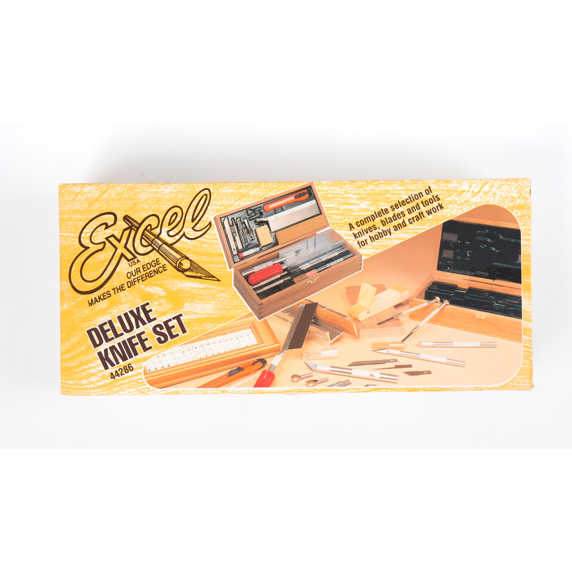 EXL44286-4 [file:EXL44286-4.jpg] Deluxe Wooden Knife & Tool Set (Boxed)