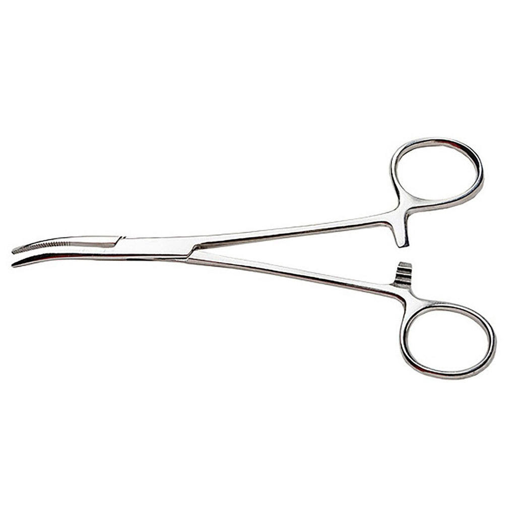EXL55531-3 [file:EXL55531-3.jpg] Stainless Steel Hemostats, Curved Nose 7.5in (Carded)