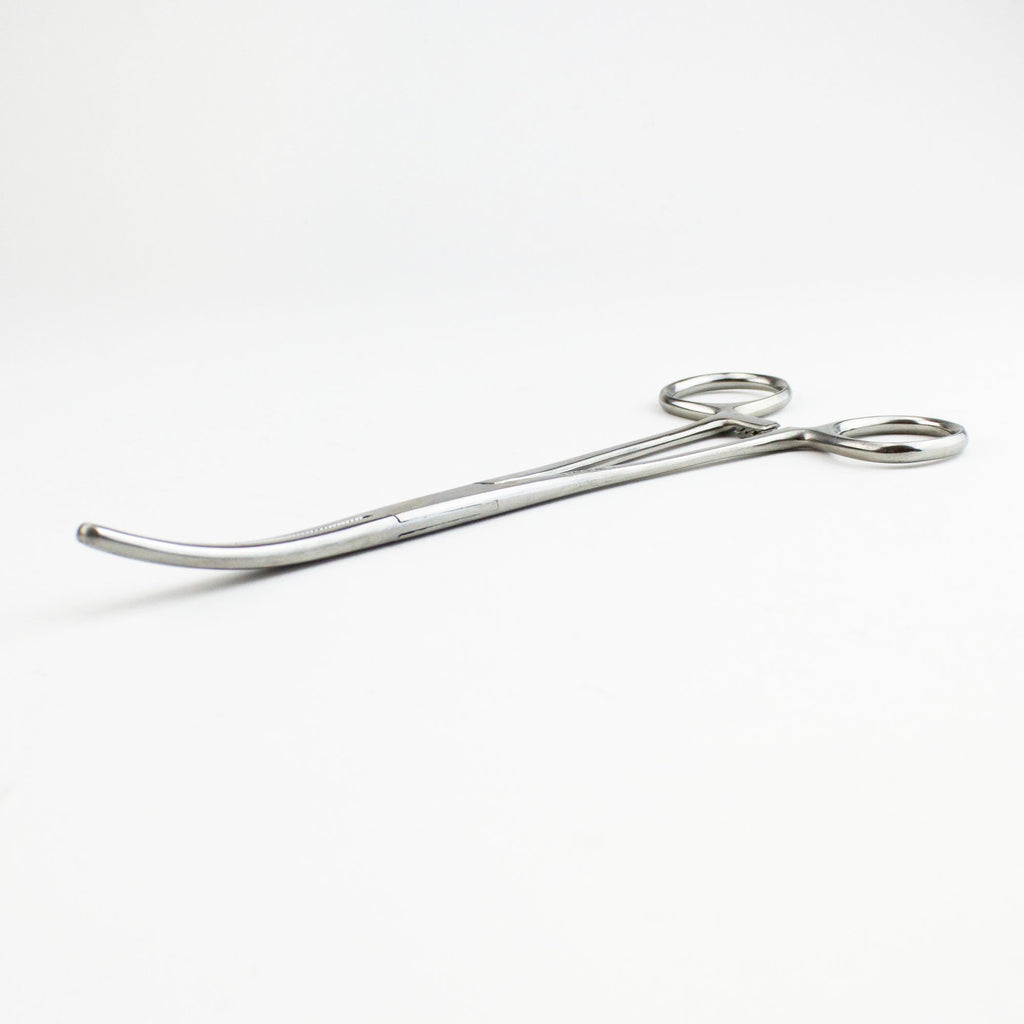 EXL55531-8 [file:EXL55531-8.jpg] Stainless Steel Hemostats, Curved Nose 7.5in (Carded)