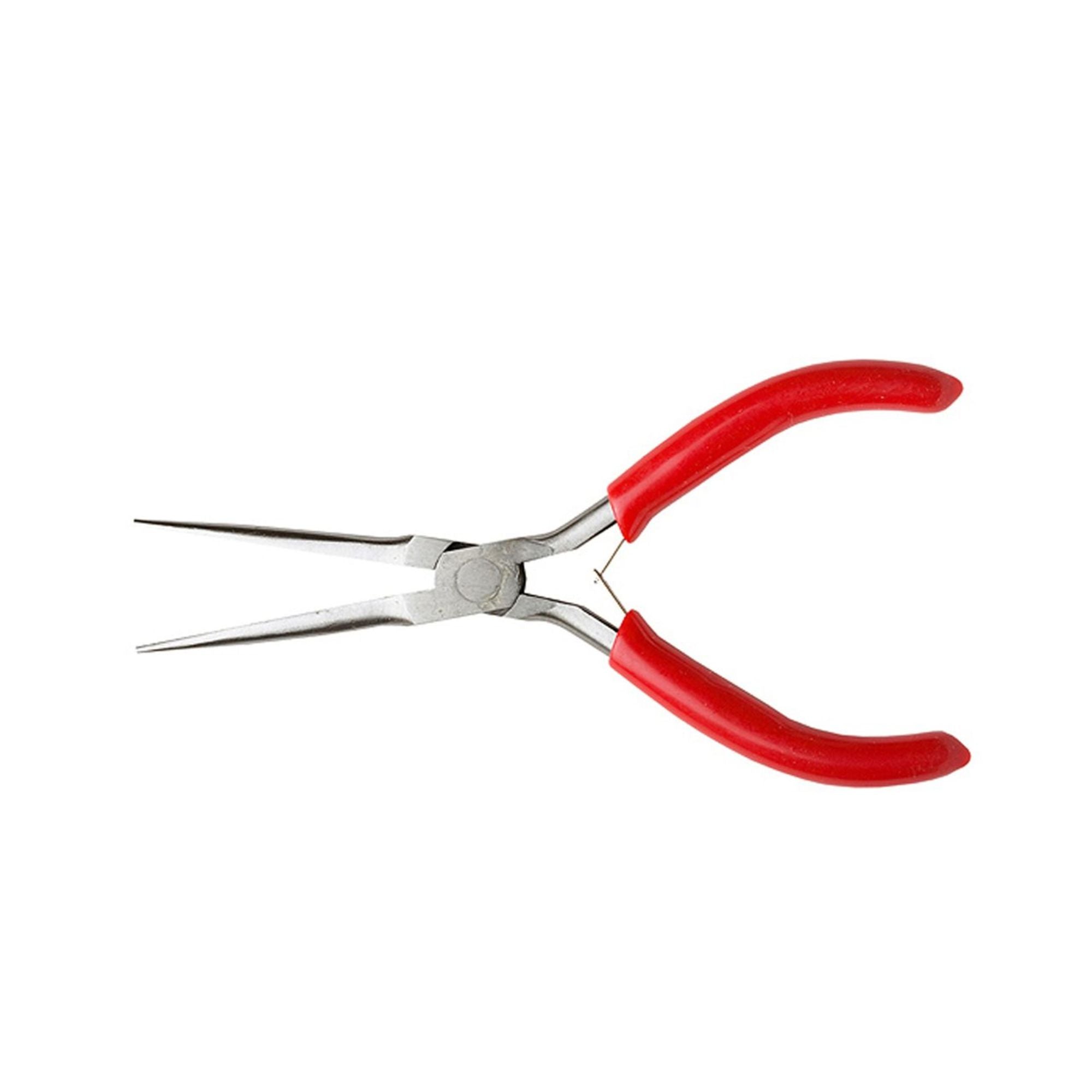 EXL55560 [file:EXL55560-1.jpg] Spring Loaded Soft Grip Plier 5in, Needle Nose (Carded)