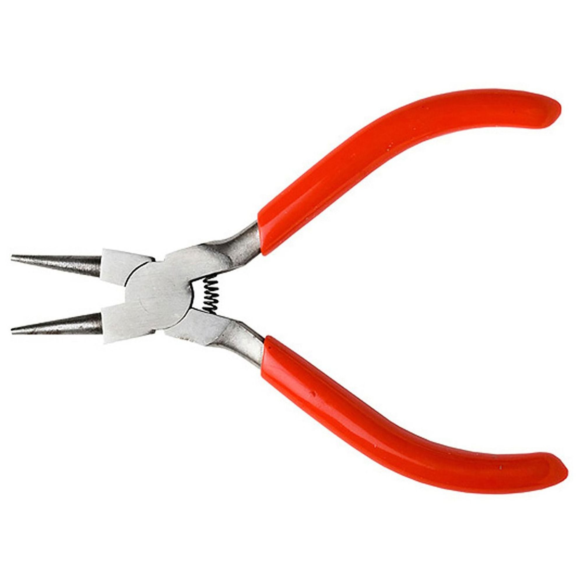 EXL55592 [file:EXL55592-1.jpg] Spring Loaded Soft Grip Plier 5in, Round Nose (Carded)