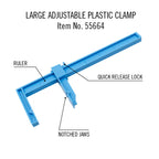 EXL55664-2 [file:EXL55664-2.jpg] Adjustable Plastic Clamp 7in (Carded)