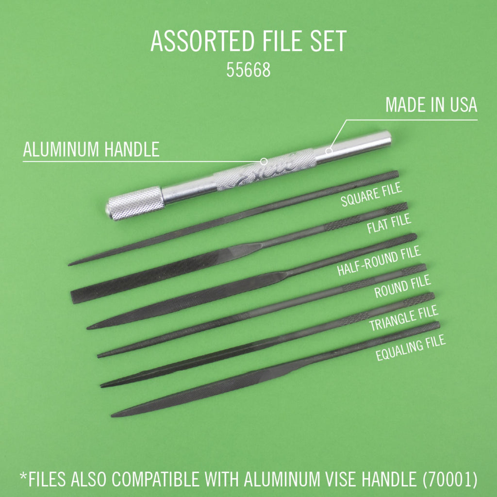 EXL55668-2 [file:EXL55668-2.jpg] 6-Piece Assorted Sharpening File Set with Handle