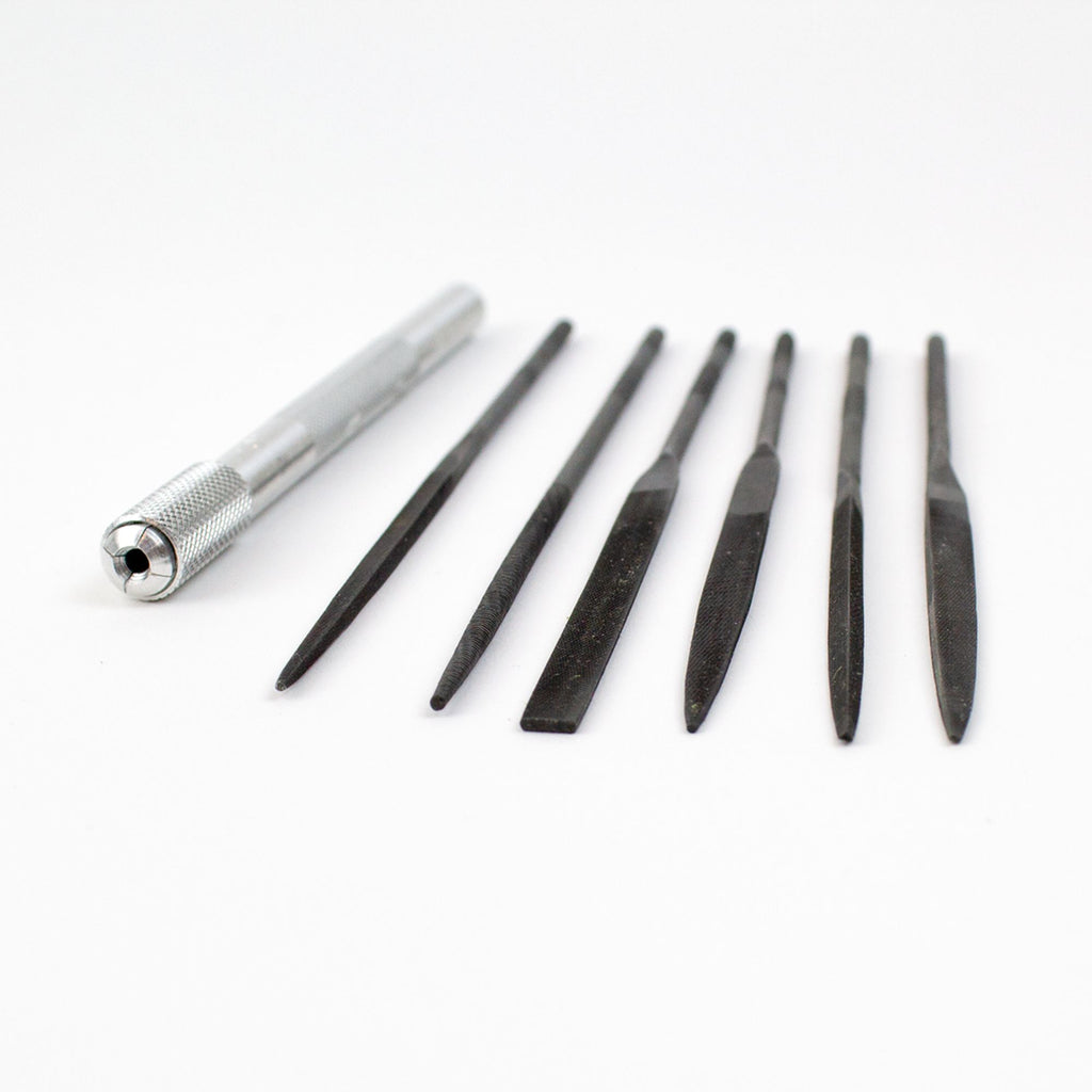 EXL55668-4 [file:EXL55668-4.jpg] 6-Piece Assorted Sharpening File Set with Handle