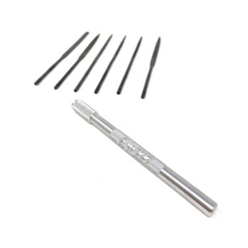 EXL55668-5 [file:EXL55668-5.jpg] 6-Piece Assorted Sharpening File Set with Handle