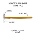 EXL55672-2 [file:EXL55672-2.jpg] Swiss Style Mini Hammer (Carded)