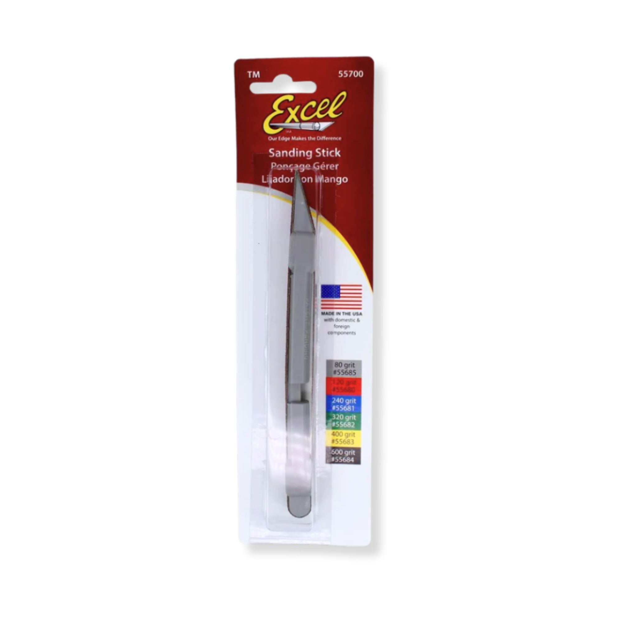 EXL55711 [file:EXL55711-1.jpg] Sanding Stick with #80 Belt (Carded)